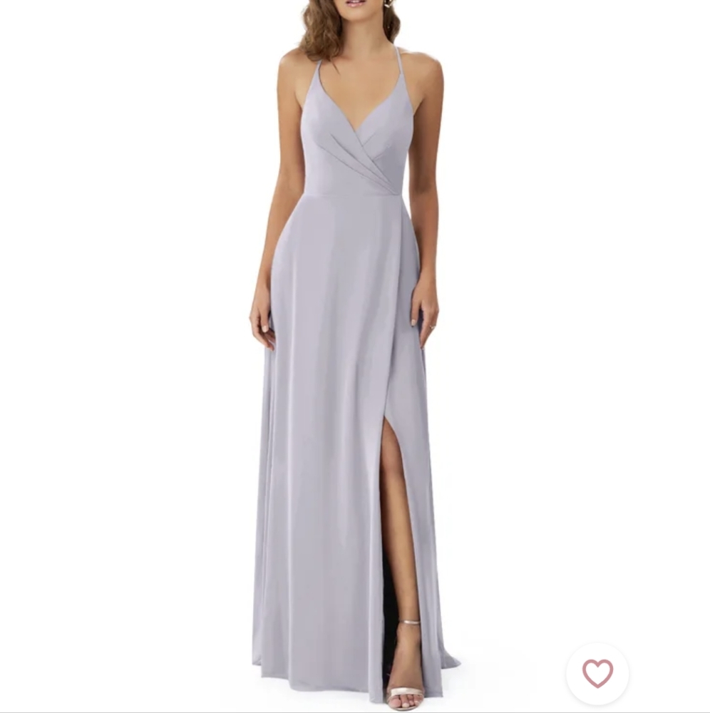 Azazie Davis Bridesmaid Dress in Fog